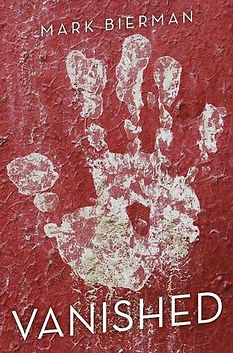 Book cover for Vanished. The hand represents the child that has been taken by human trafickers.